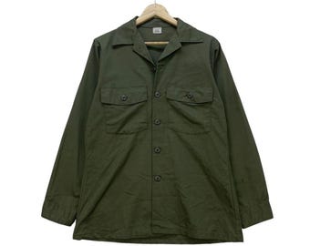 Vintage Army Green Utility Shirt Jacket, Type Og 507