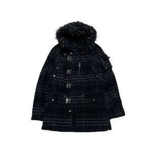 Japanese Brand Nice Design In The Attic Steel Lock Buckles Faux Fur Parka Jacket