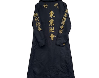 Chaqueta de motociclista vintage Tokyo Manji, abrigo de combate japonés