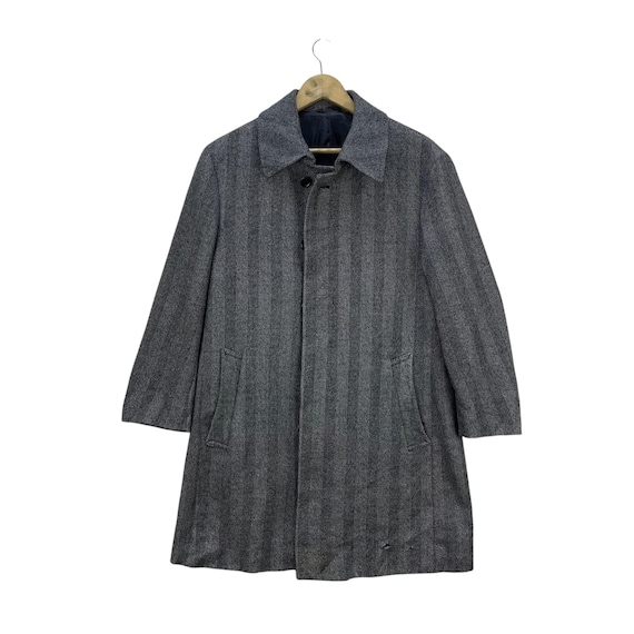 Loro Piana, Vintage Loro Piana Herringbone Long Coat Jacket
