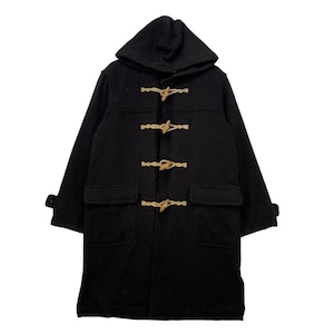 ジャケット・アウター 682 HYKE Wool Duffle Coat Hooded Black Japanese Duffle Coat - Etsy