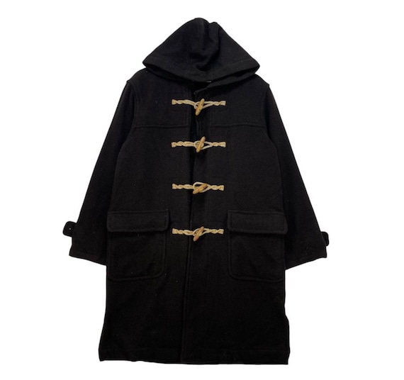 Vintage Jungle Storm Duffle Long Coat Hooded Jacket Size Large - Etsy