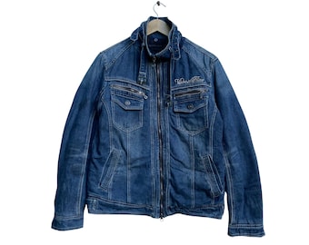 In the Attic Homme Bono Denim Punk Rockabilly Jacket - Etsy