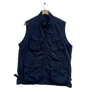 Vintage J.Press Sleeve Less Vest Slank Pocket Utility Style Jacket