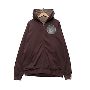 Vintage Volcom Shearling Zipper Up Sweater Jacket