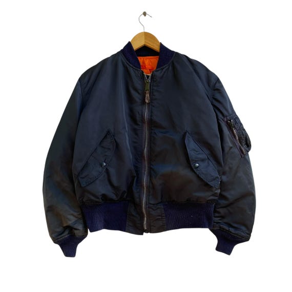 Vintage Alpha Industries MA-1 Bomber Jacket: Navy Flight Jacket