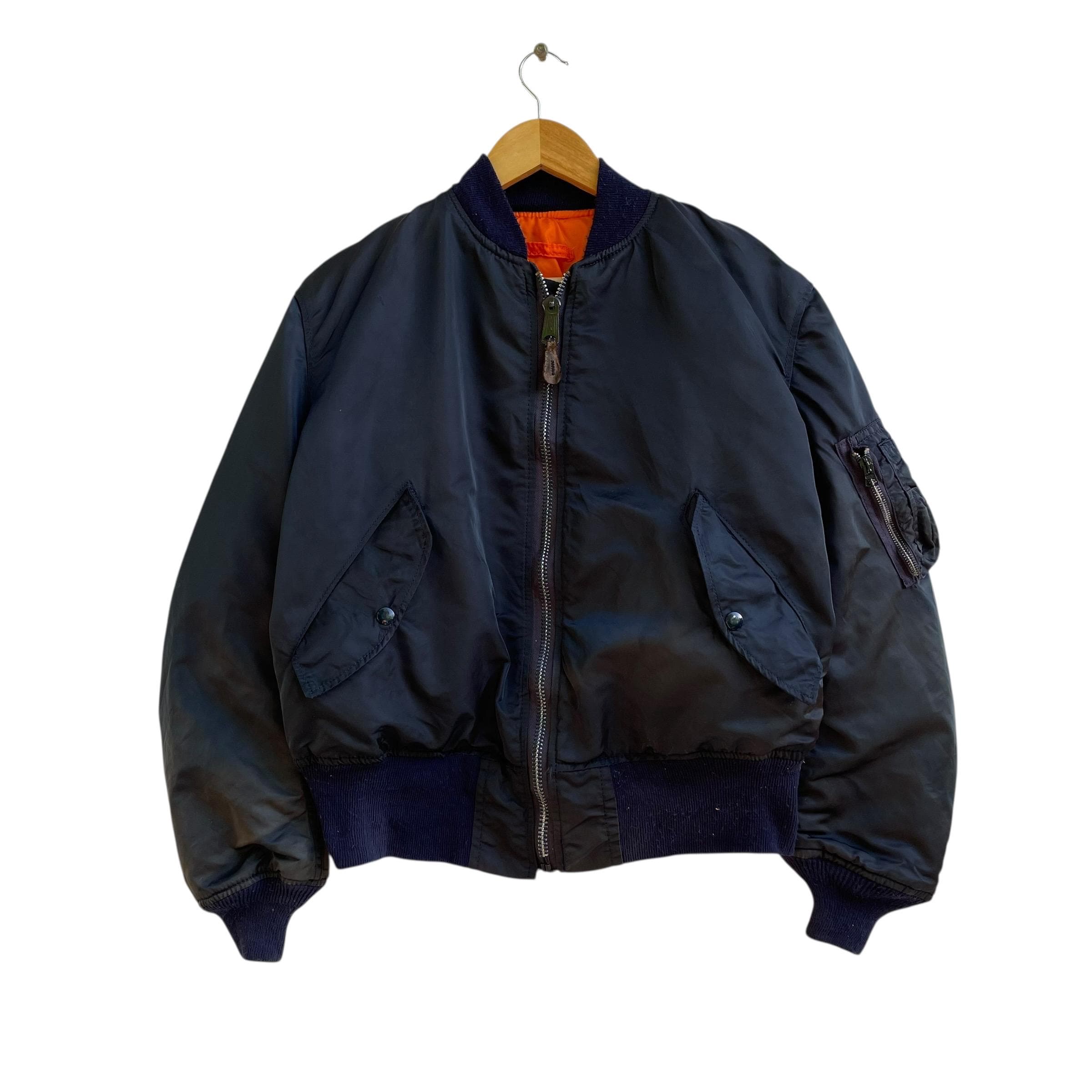 Vintage Alpha Industries MA-1 Bomber Jacket: Navy Flight Jacket
