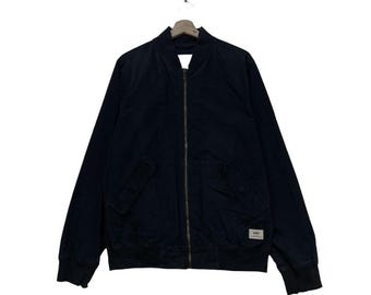 Vintage Vans Off The Wall Zipper Up Bomber Jacket Size Medium