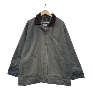 Vintage Faded Glory Chore Coat Jagd Femme Jacke Kariert Futter Warme Jacke