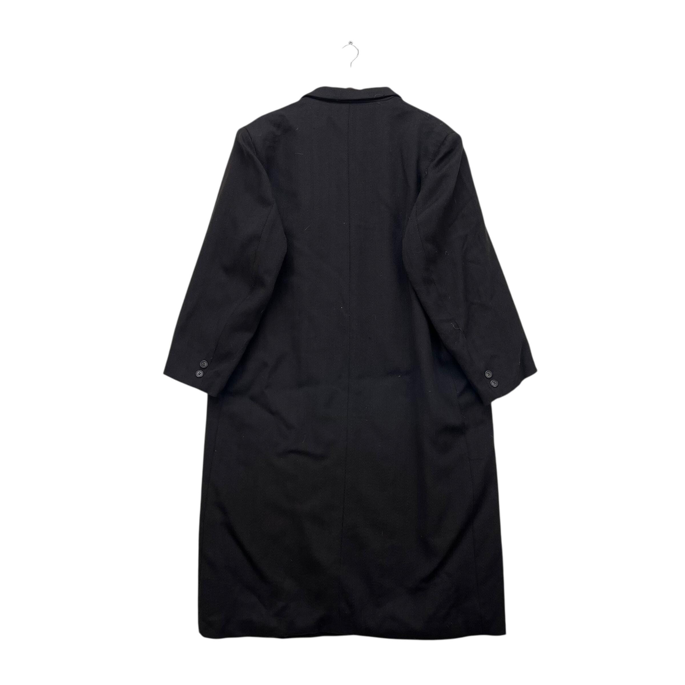 Vintage 90s Saison De L Homme Herringbone Wool Long Coat Jacket