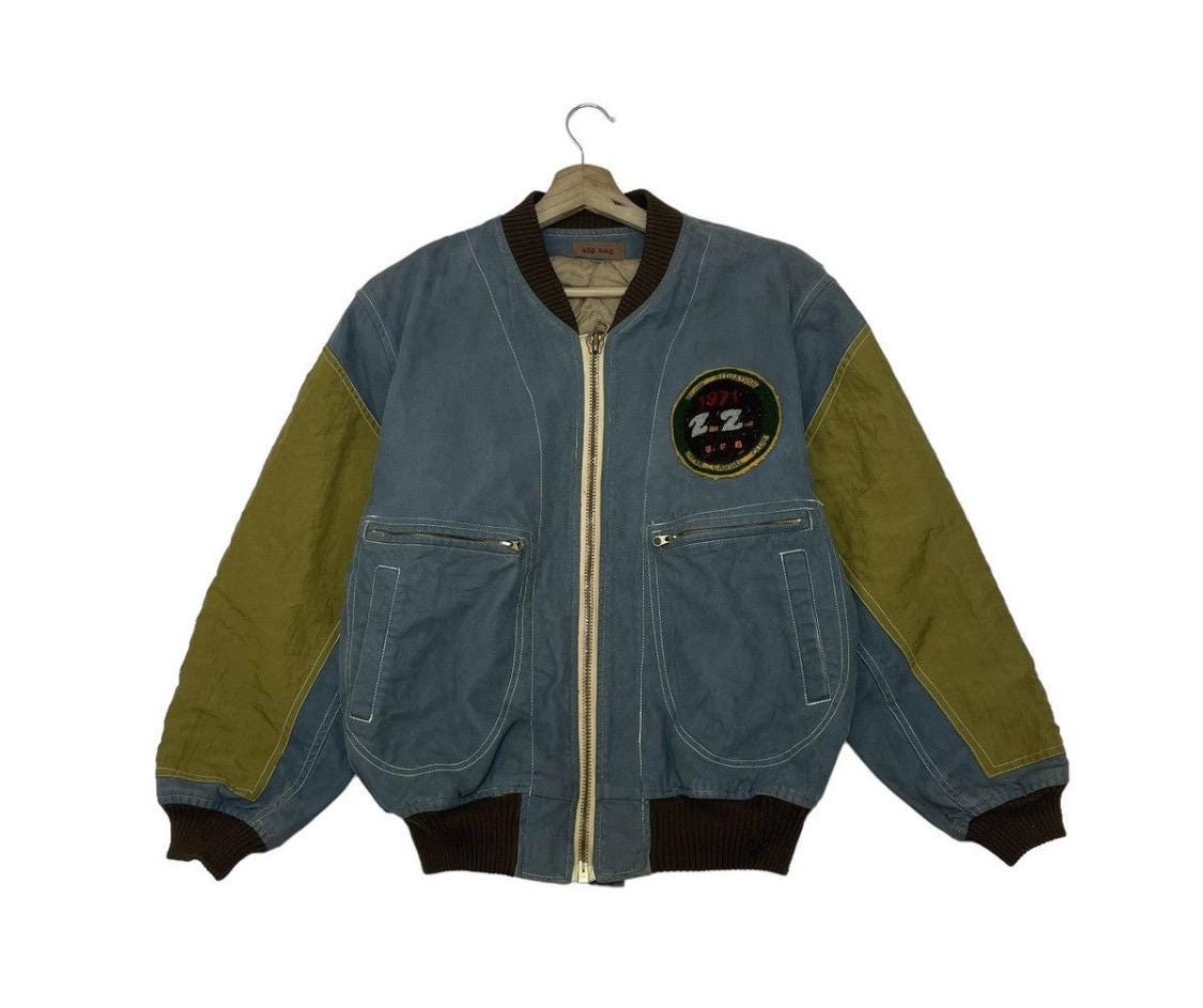 Vintage Japanese Brand Zig Zag Single Pacth D Pocket Bomber Jacket
