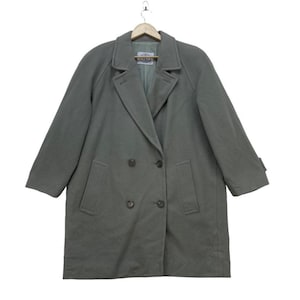 Vintage J Press Double Breast Wool Blend Long Coat Femme Jacket