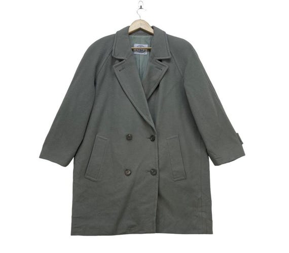 J.Press, Vintage J Press Double Breast Wool Blend Long Coat Femme Jacket