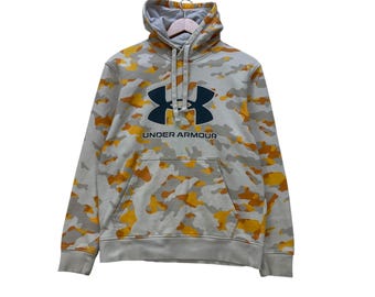 Vintage Under Armour Camouflage Big Logo Pullover Hoodie