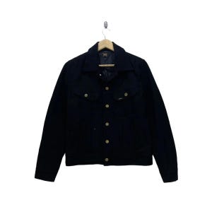 Vintage Lee Rider Wool Union Made Sanforized Trucker Crafted Denim Jacket Made In Usa