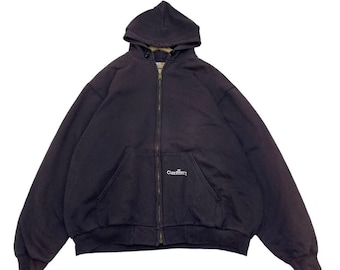 Vintage Faded Carhartt Zipper Up Hoodie Sweater Oversized Jacket