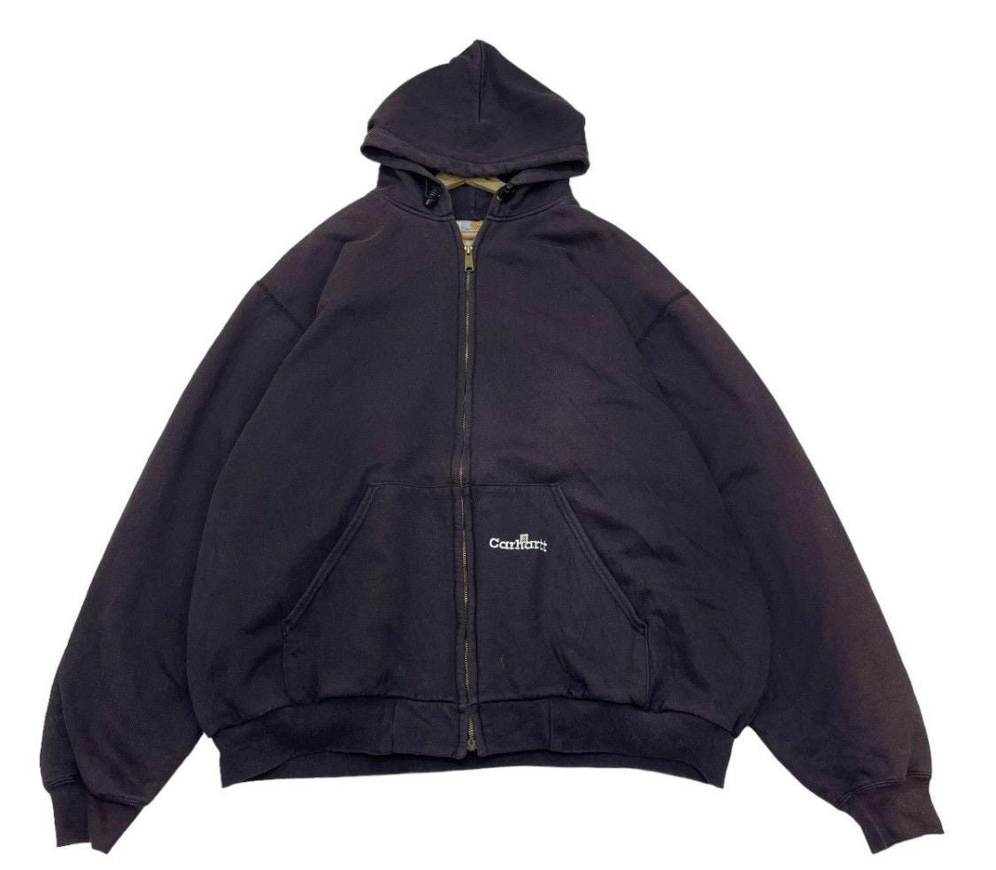 トップス 90s 00s Carhartt Zip Hoodie super faded Vintage Faded Carhartt Zipper up Hoodie Sweater Oversized Jacket