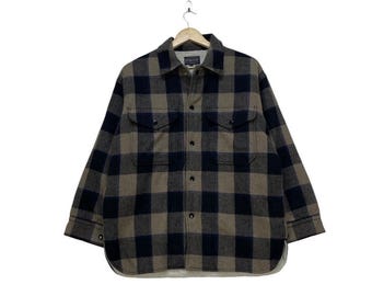 Vintage Flannel Pendleton Warm Shearling Shirt Jacket