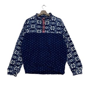 Vintage Monogram Clothing Company Authentic Sportwear Made In Usa Fleece Jacket Native Jacket