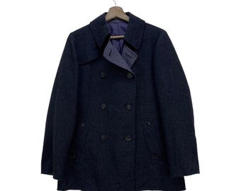 Aquascutum Double Breasted Wool Coat - Etsy
