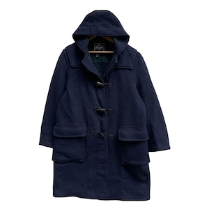 Vintage Gloverall Duffle Coat Checked Lined Hooded Jacket