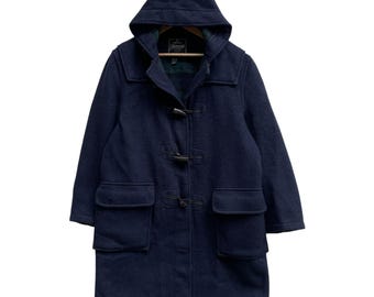 Gloverall Duffle England Coat Toggle Button Jacket Black