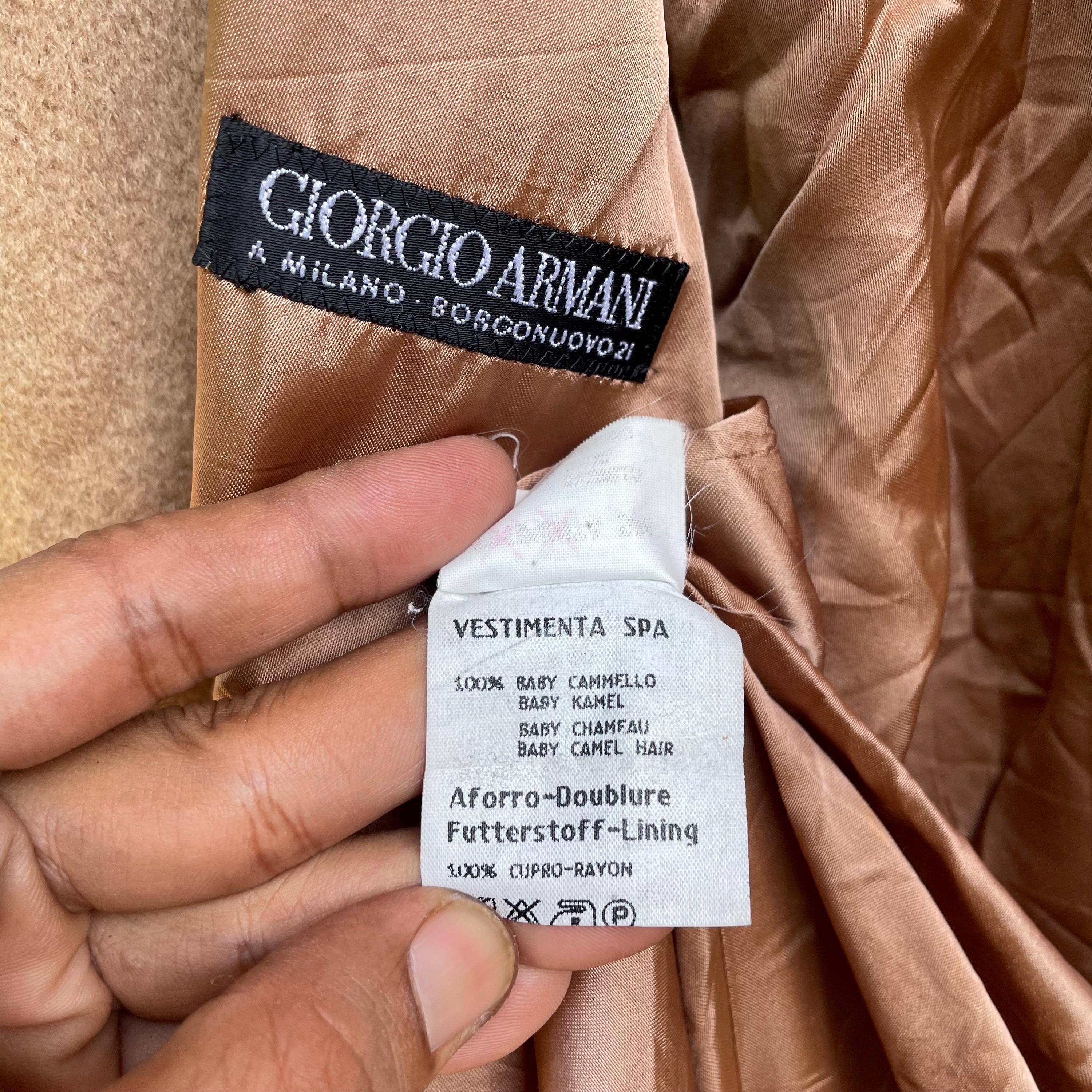 Vintage 90s Giorgio Armani Wool Long Coat Jacket - Etsy