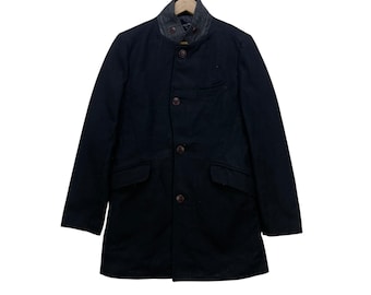 Vintage Denim Holic Asymmetrical Button Jacket