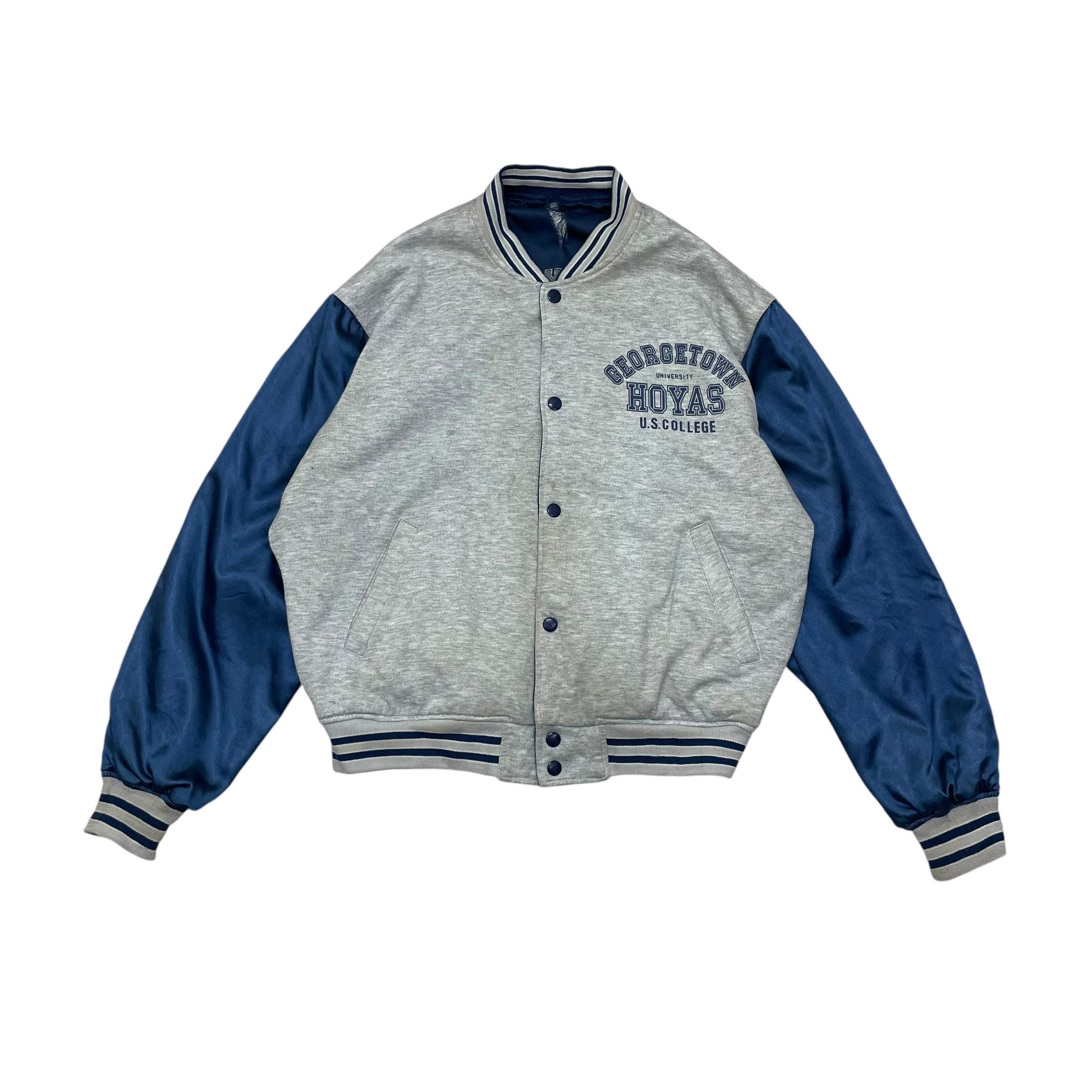 Vintage 90s Georgetown Hoyas Big Logo Bulldog Reversible Jacket