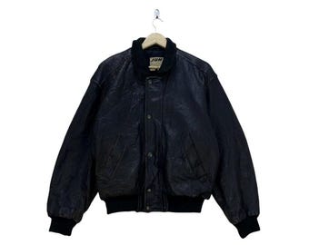 90年代ヴィンテージのJUNメンズボンバージャケット、フルジッパー