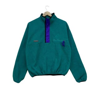 Vintage Columbia Sportwear Company Fleece Snap Button Made In Usa