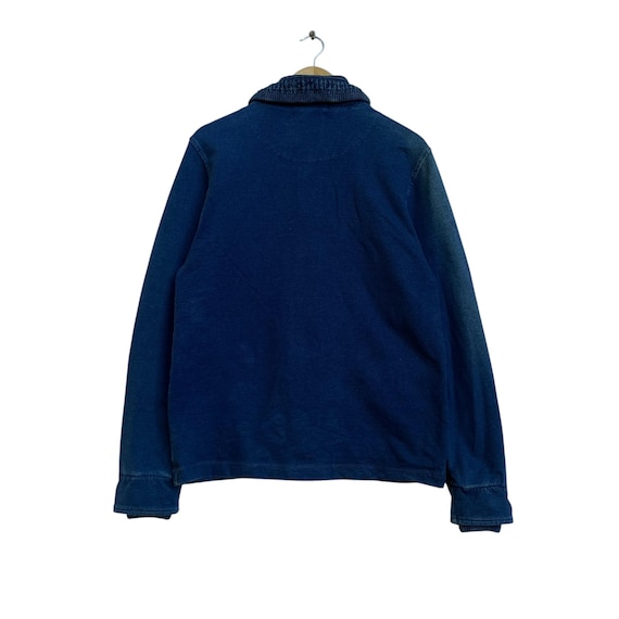 Japanese Brand Ciaopanic Indigo Style Military Marine Shawl Collar Japanese Brand Ciaopanic Indigo Style Military Marine Shawl Collar