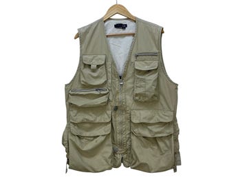Montana Cage Gilet De Pêche Vintage Columbia Homme Taille M Bleu Gilet Pêche Vintage