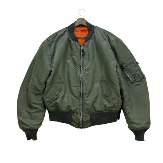 USA製 90年代 ALPHA INDUSTRIES MA-1 LARGE 90s Alpha Industries Ma1 Flyer Two-sided Bomber Jacket | eBay