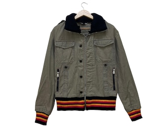 Japanese Archive Fashion Leather Jacket With Fur Collar - Visual