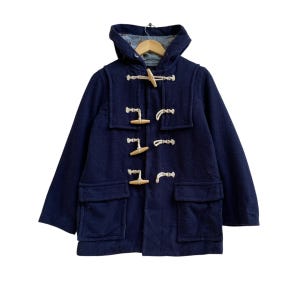 Vintage Ne Net Monogram Lining Hooded Toggles Button Jacket