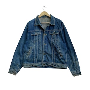 Vintage Shootle-denimtruckerjack uit de jaren 90 gemaakt in Japan