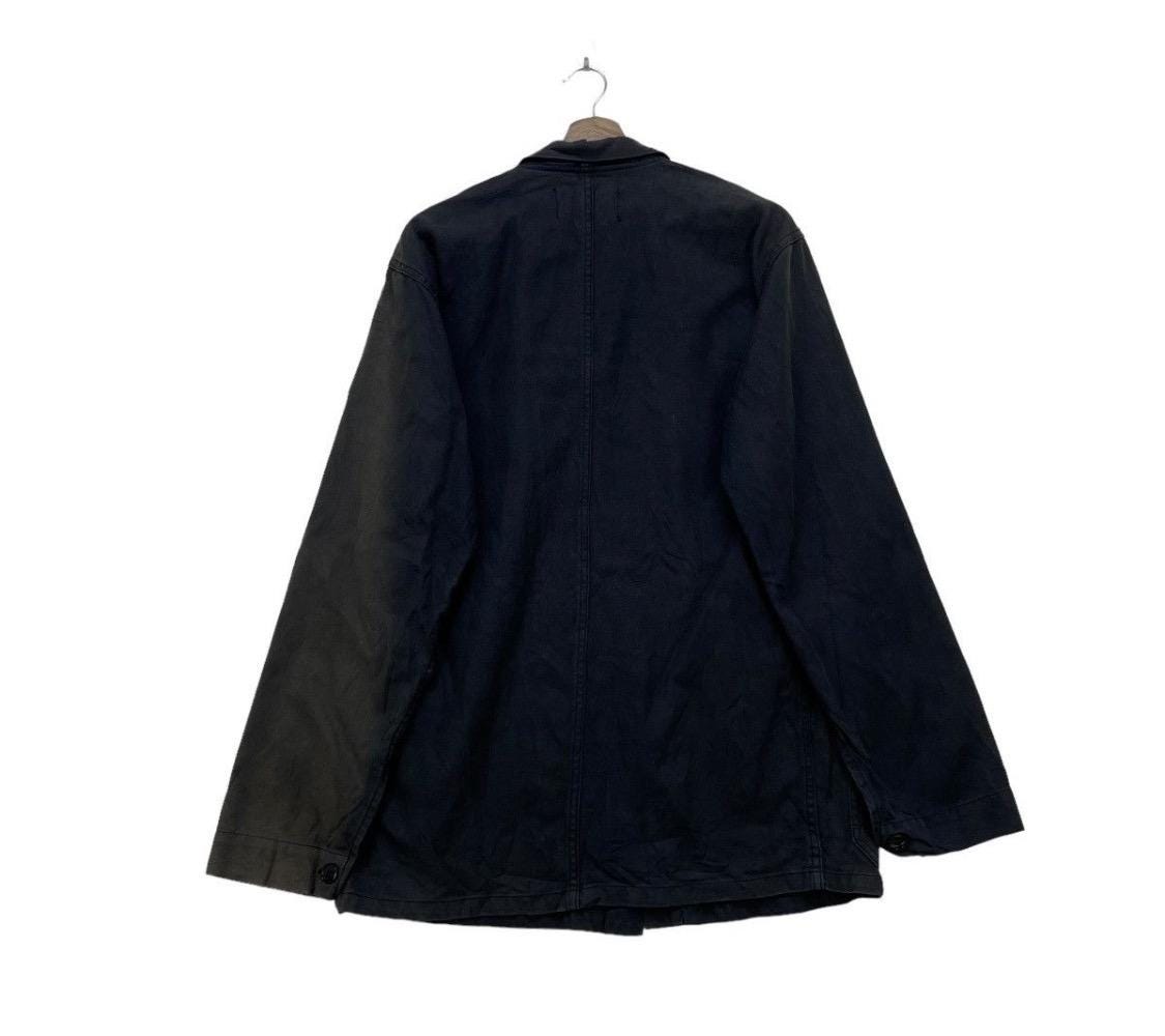 1997aw ZUCCa leather chore jacket BLK Vintage Faded Zucca Travaail