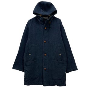 Casaco longo de lã LL Bean vintage feito nos EUA tamanho grande