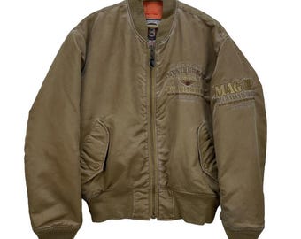Vintage Mac Hope Japanese Bomber Jacket, US Air Force Style, Size Large