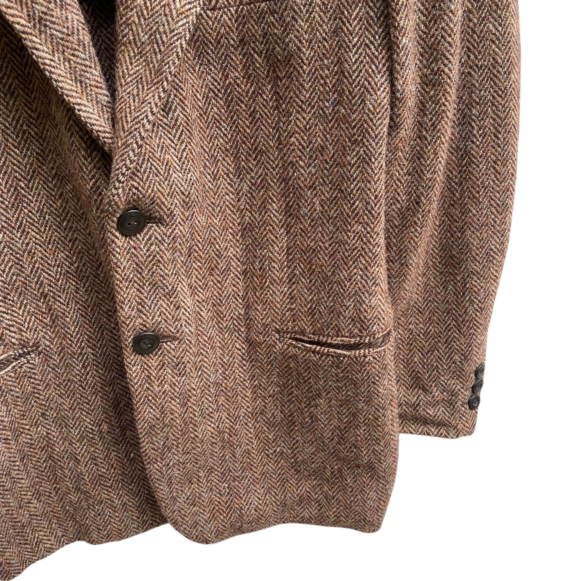 Vintage Harris Tweed X Grass Men's Jun Saito Herringbone Jacket - Etsy
