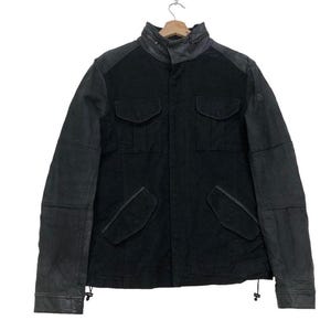 Italian Designer Emporio Armani Multi Pocket Leather Jacket