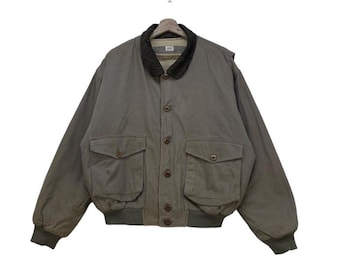 Vintage Aecept Dezert INC Bomber Japanese Brand Stripe Lining Warm Jacket Made In Japan