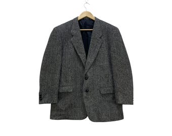 Classic Vintage '60's HARRIS TWEED Tweed Man's Wool Jacket
