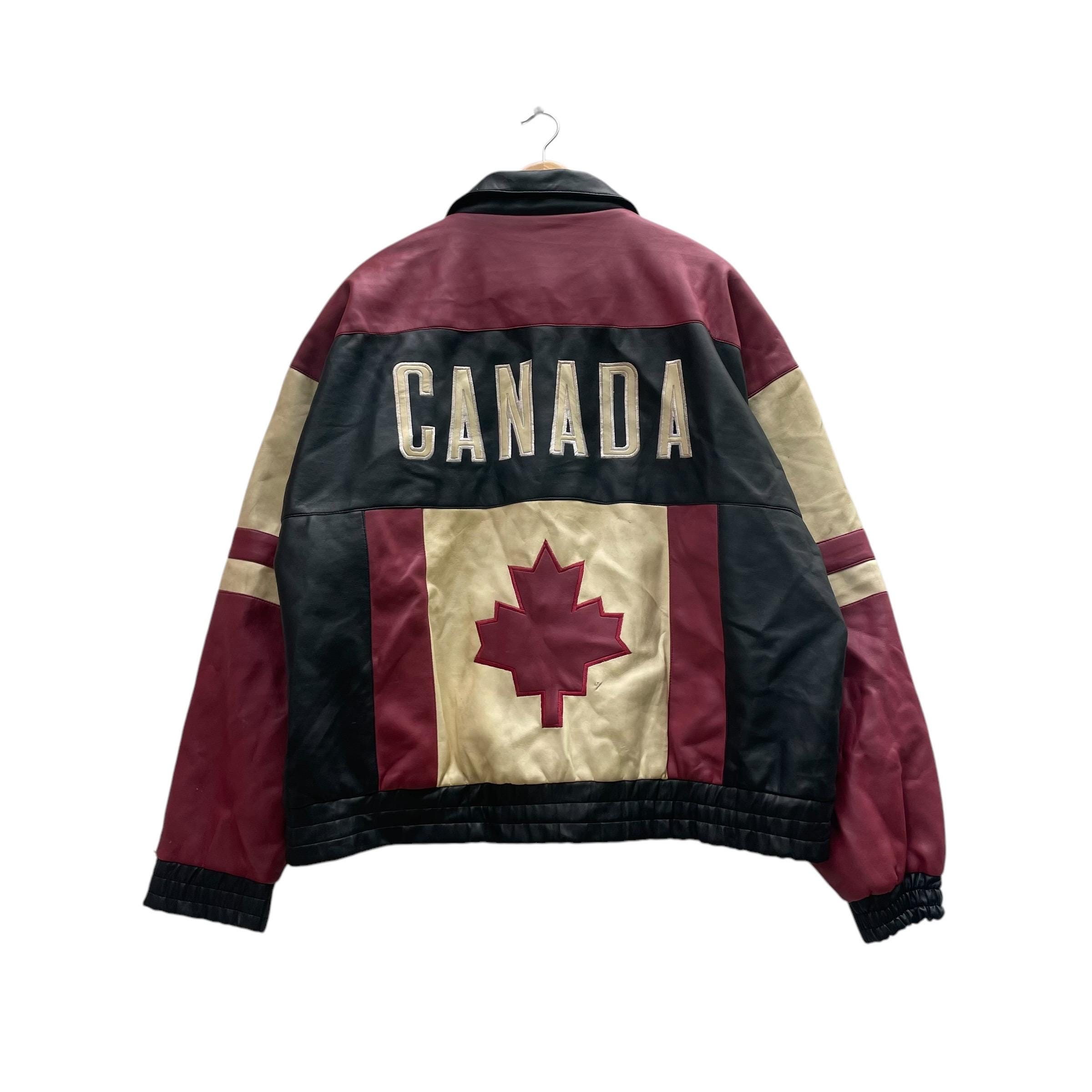 Vintage Canada Flag Color Block Jacket - Etsy