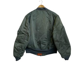 Vintage Alpha Industries MA-1 Bomber Jacket, USA Made (extra Large