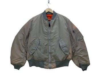 Vintage 90's ALPHA INDUSTRIES MA-1 Flight Jacket Bomber Jacket