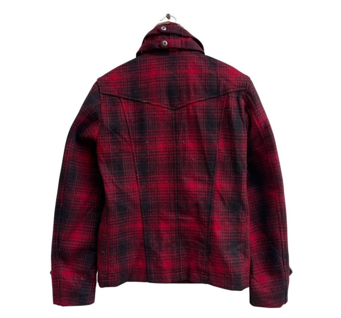 Japanese Brand Rattle Trap Wool Shadow Plaid Rabbit Fur Collar