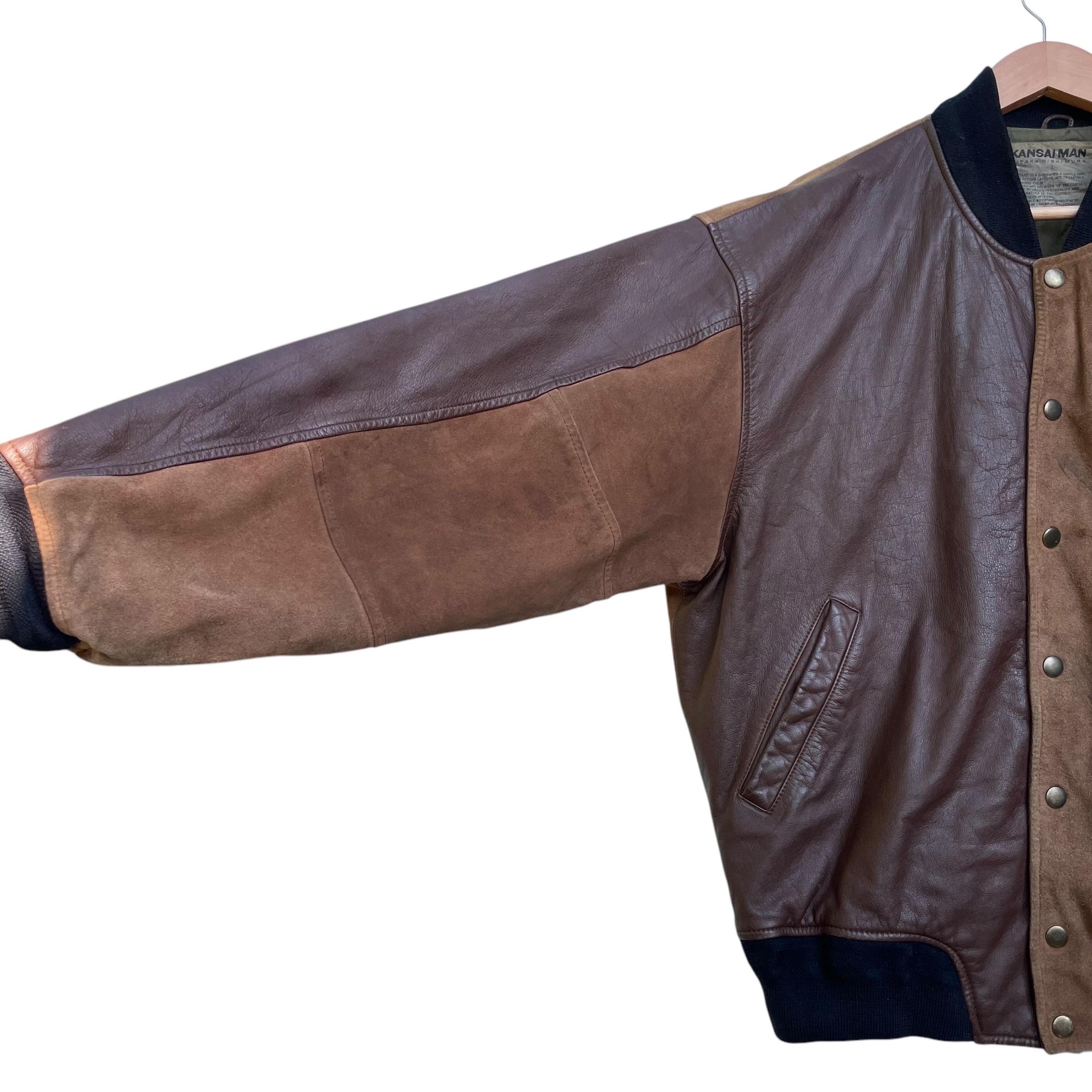 Vintage 90s Kansaiman Yutakanishimura Genuine Leather Bomber 