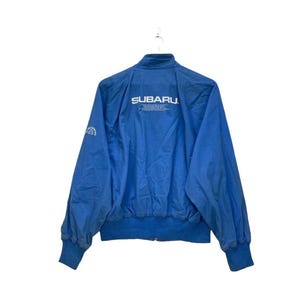 Vintage 80s Trashed Subaru 30th Anniversary Bomber Light Jacket
